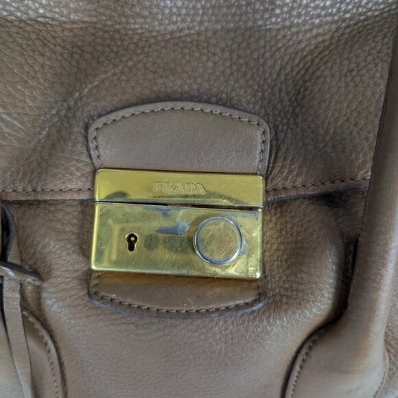 Authentic PRADA Vitello Dino Top Handle Tote Bag Made in Italy - Picture 3 of 16